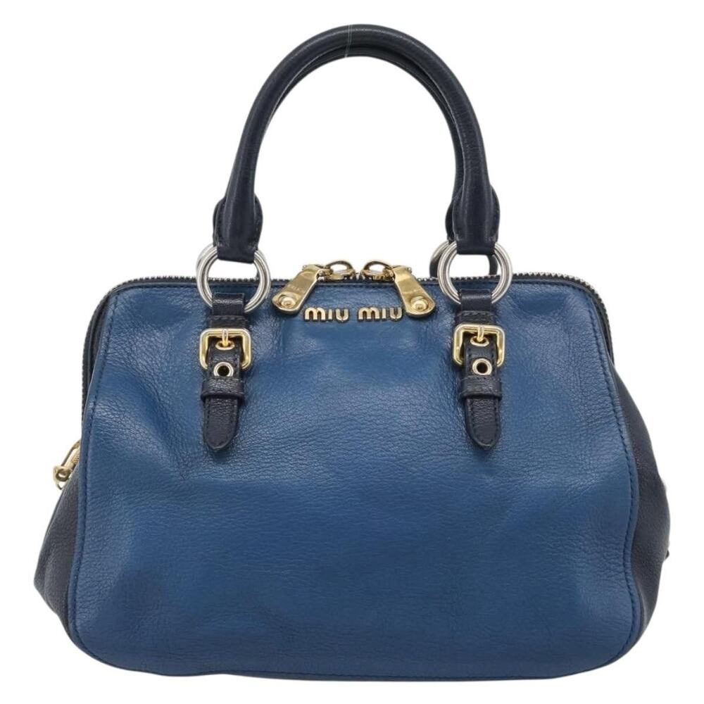 Miu Miu Matelasse Handbag Blue